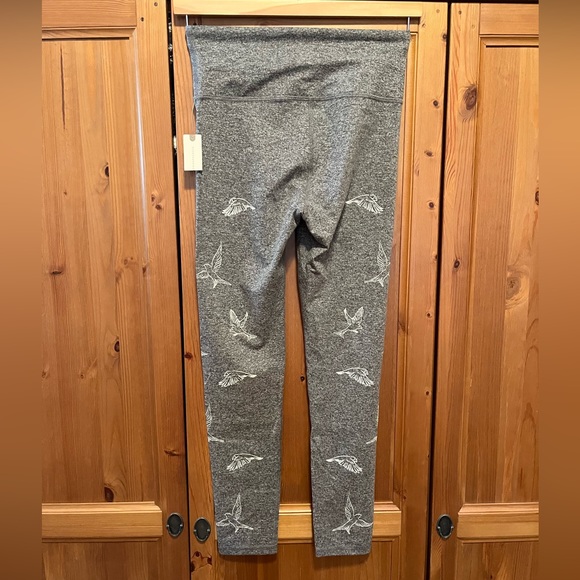 NWT - Daily Practice by Anthropologie Nightingale Bird Print High Rise Grey - Picture 4 of 5